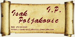 Isak Poljaković vizit kartica
